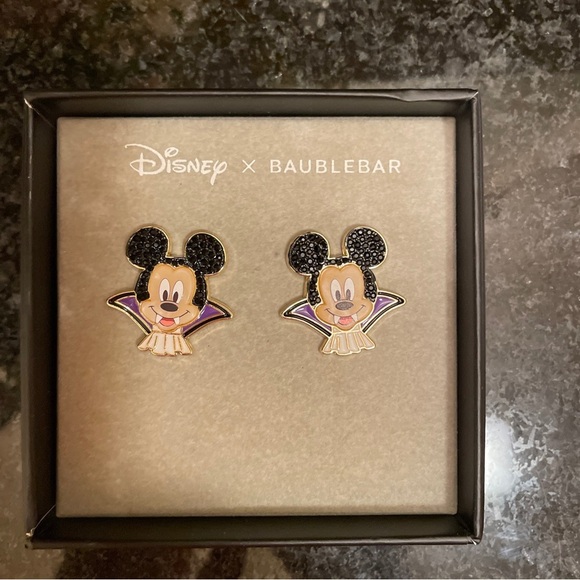 Disney x Baublebar Mickey Mouse Vampire Earrings NWT - Picture 1 of 2